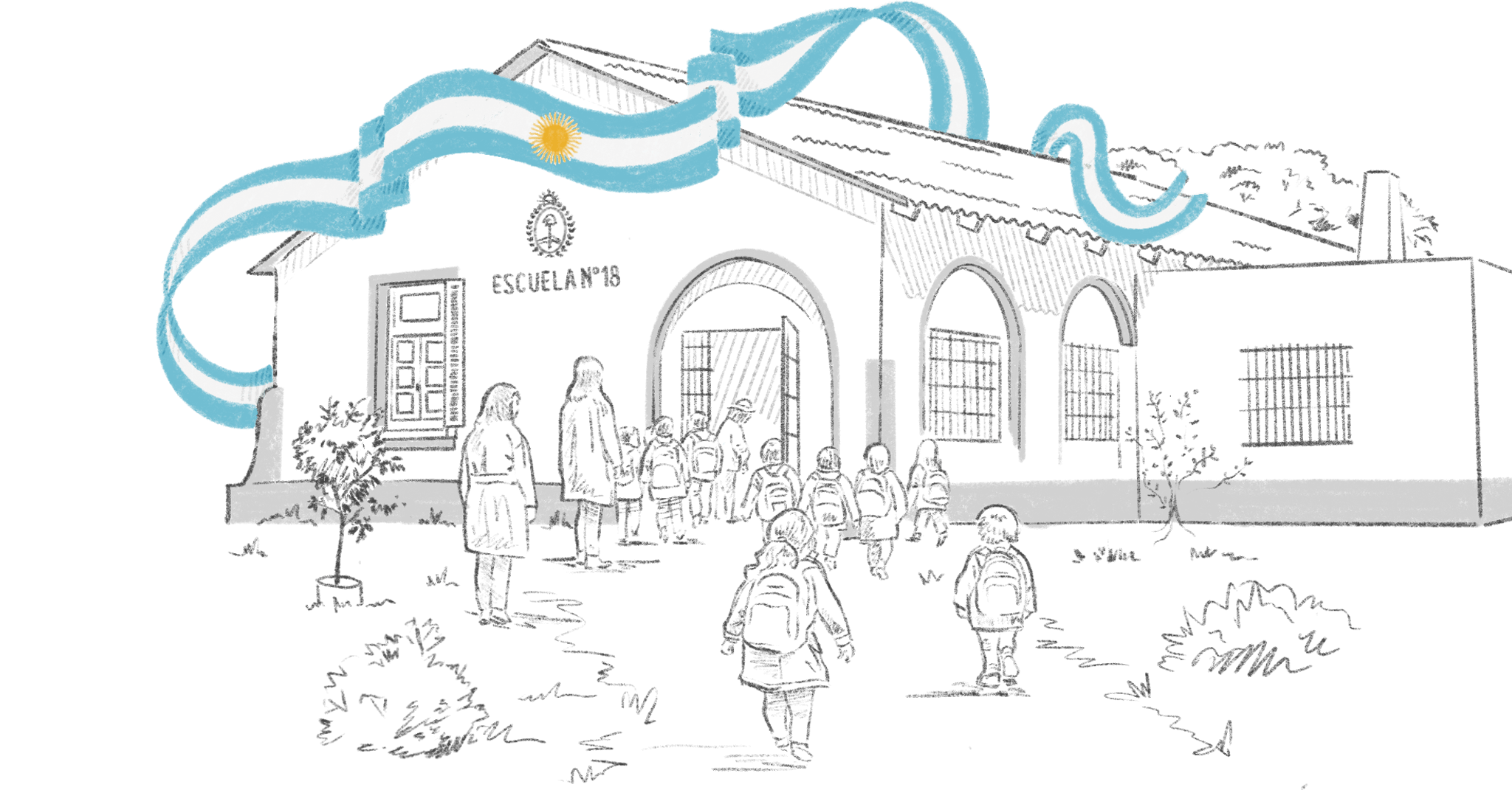 Ilustración de escuela